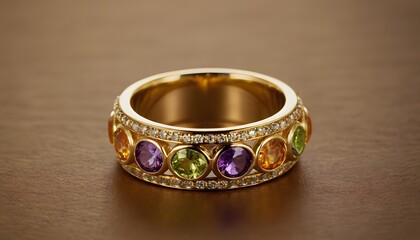 Multicolored finger Ring