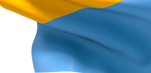Fototapeta premium Embrace Modernity: Striking 3D Ukraine Flag Illustration for Creatives