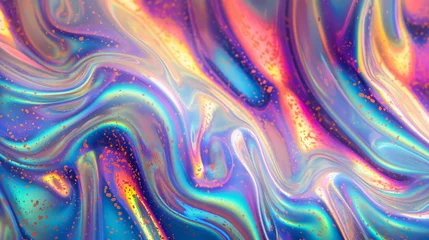 Foto op Canvas iridescent soap film background wallpaper pattern © Ai Inspire