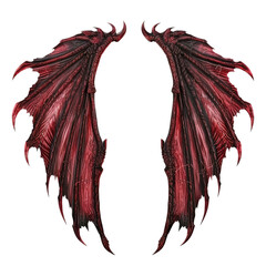 Devil Demon Wings on white or transparent background