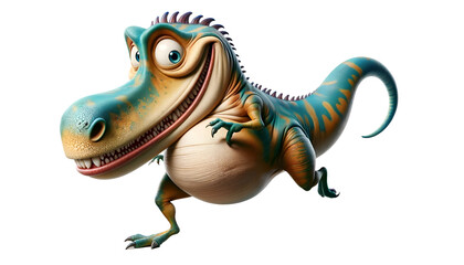 Fototapeta premium Illustration of a cheerful dinosaur