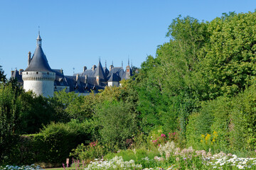 Look on the beautiful castle of Chaumont-sur-Loire in France