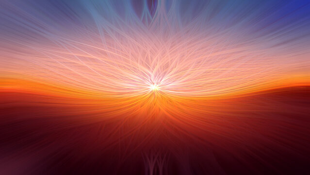 Orange Yellow shiny light chill rays calm abstract colorful fibre flower textured 4k hd background crazy futuristic effect