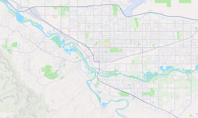 Fototapeta na wymiar Grand Junction Colorado Map, Detailed Map of Grand Junction Colorado