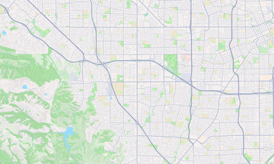 Fototapeta na wymiar Cupertino California Map, Detailed Map of Cupertino California