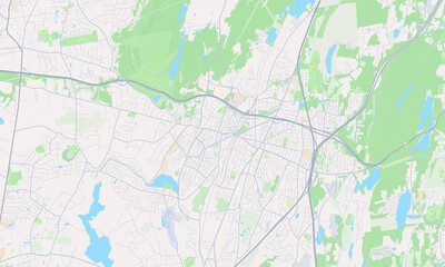 Fototapeta na wymiar Meriden Connecticut Map, Detailed Map of Meriden Connecticut