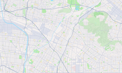 Fototapeta na wymiar Pico Rivera California Map, Detailed Map of Pico Rivera California