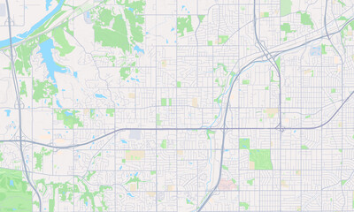 Obraz premium Shawnee Kansas Map, Detailed Map of Shawnee Kansas