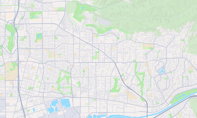 Fototapeta na wymiar Yorba Linda California Map, Detailed Map of Yorba Linda California