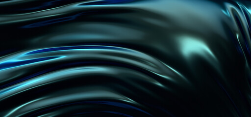 Wave of Tranquility: Abstract 3D Blue Wave Illustration for Serene Designs