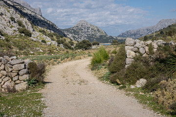 Fototapeta na wymiar long distance route GR 221, Escorca, Mallorca, Balearic Islands, Spain