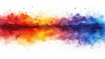  a multicolored cloud of smoke is shown on a white background with space for text or an image to be used as a background or as a wallpaper.