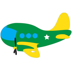 A cartoon military cargo airplane