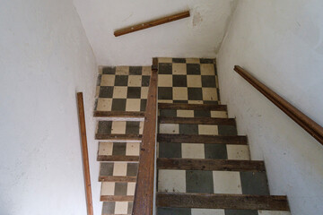 square tile staircase, Valldemossa, Mallorca, Balearic Islands, Spain