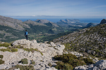 descent to the Puig de Ca pass, Escorca, Mallorca, Balearic Islands, Spain