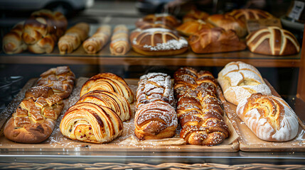 Delicious assorted pastry and bread arranged on tray, food, pastry, bread, breakfast, baked, dessert, sweet, croissant, cake, meal, bakery, fresh, white, delicious, snack, plate, isolated, tasty, bun,