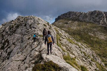 ascending to Serra Des Teixos, Escorca, Mallorca, Balearic Islands, Spain
