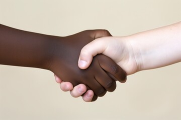 Diverse handshake representing friendship and agreement