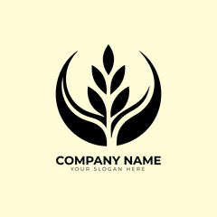 Vector leaf abstract beauty logo