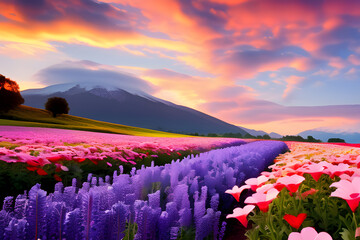 Everyone lives in harmony with nature and flowers.