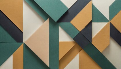 Affiche d'illustration géométrique minimaliste avec forme et silhouette simples. 