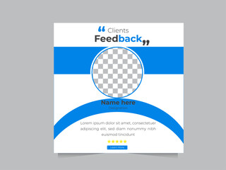 Customer  Feedback review or testimonial template design
