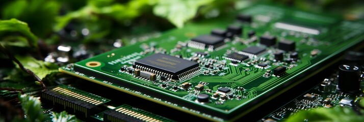 computer board with radioelements as a background for the entire image