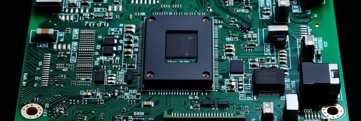 computer board with radioelements as a background for the entire image