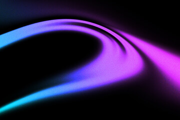 Pink blue grainy colorful background.
Abstract glowing gradient lines on black backdrop. 
Design for banners, posters and headers.