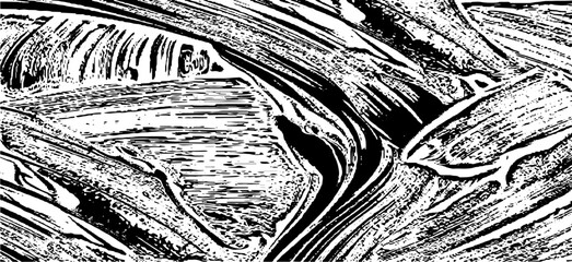 Fototapeta premium Vector brush sroke texture. Distressed uneven grunge background. Abstract distressed vector illustration. Overlay over any design to create interesting effect and depth. Black isolated on white. EPS10