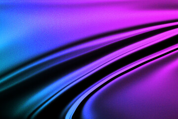 Pink blue grainy colorful background.
Abstract dynamic glowing gradient lines on black backdrop. Design for banners, posters and headers.
