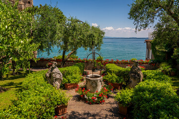 Scaliger Castle Park near Sirmione in Italy.