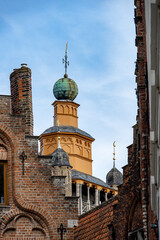 Fototapeta na wymiar Composition on the view of the monument of Jeruzalem Kerk - Belgium - Bruges