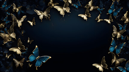 A Group Of Butterflies Flying Over A Blue Background Butterfly Migration Color Psychology Symbolic Meaning Of Butterflies Flying Insect,
Flying butterflies over dark background