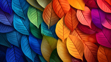Autumn background,
Autumn fallen leaf spectrum gradient unusual mul 3d wallpaper