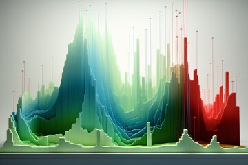 a colorful graph of a graph - obrazy, fototapety, plakaty