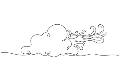 Obraz premium Cloud. Weather. Wind. Gust of wind