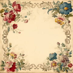 Vintage style frame and border
