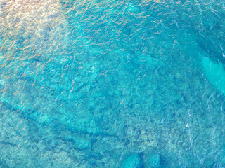 Aerial view to ocean waves.