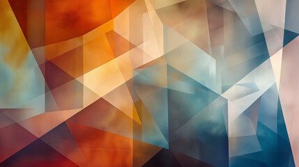 Vibrant Abstract Geometric Mosaic in Gradient Tones