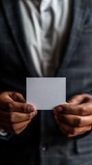 Man Holding a Paper in Visitation Style