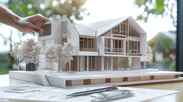 Comprehensive Digital Blueprint of a Spanish-Style Villa by the Ocean: Detailed Architectural Plan with Warm Living Spaces and Enchanting Islamic Garden