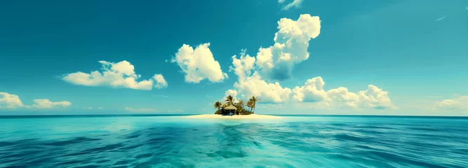 Foto op Canvas Landscape with a desert island. © L U D O G R A F I K