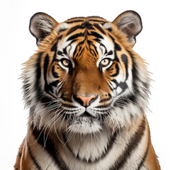 Obraz premium photo tiger on a white background сreated with Generative Ai