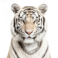 photo tiger on a white background сreated with Generative Ai