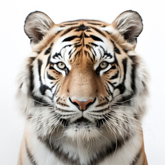 Obraz premium photo tiger on a white background сreated with Generative Ai