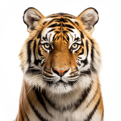 Fototapeta premium photo tiger on a white background сreated with Generative Ai