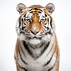 photo tiger on a white background сreated with Generative Ai