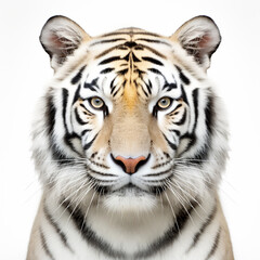 photo tiger on a white background сreated with Generative Ai