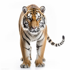 Fototapeta premium photo tiger on a white background сreated with Generative Ai